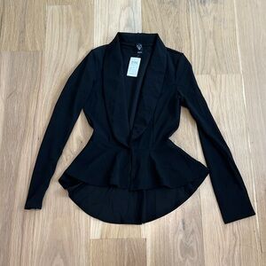 Windsor cinched waist black blazer